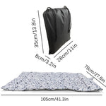TLX-7394944 Waterproof Foldable Portable Towel for Dogs, Oxford Material, Black/Silver, 105x70 cm - Image 5