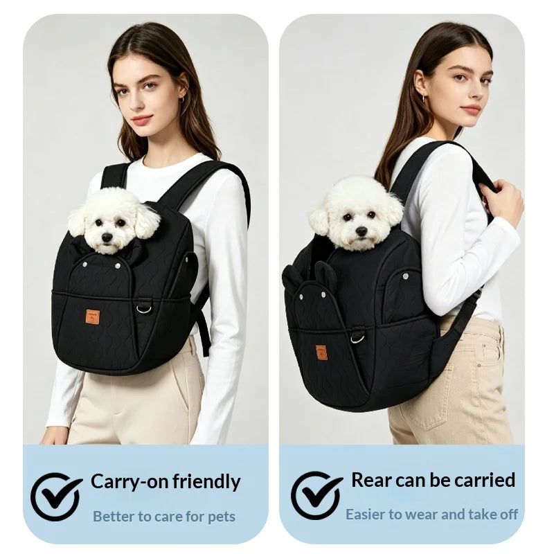 Cute Warm Portable Lightweight Pet Front Chest Backpack Dual Shoulder Outdoor Travel Carry Bag for Cats & Dogs Pet Accessories
