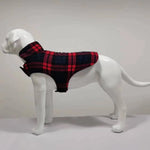 TLX-4314752 Weather Resistant Fleece Jacket for Dogs, Checkered Pattern, Waterproof and Windproof, Size L - Image 2