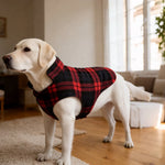 TLX-4314752 Weather Resistant Fleece Jacket for Dogs, Checkered Pattern, Waterproof and Windproof, Size L - Image 5