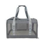 TLX-3522560 Breathable Mesh Foldable Dog Car Seat Carrier, Grey, 47W x 26.5H x 29D cm, Outdoor Travel Pet Carrier - Image 3