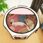 TLX-0124032 Portable Foldable Pet Playpen Tent for Indoor and Outdoor Use, Brown, Lightweight Oxford and Stainless Steel - Image 5