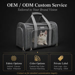 Load image into Gallery viewer, Foldable Oxford Portable Pet Carrier Bag Breathable Mesh Window Travel Cat Small Dog Carrier Lightweight Multi-Zipper OEM
