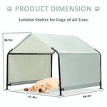 TLX-9524864 Breathable Mesh Portable Dog Tent for Camping and Outdoor Use, 420D Polyester, White, 121.92 x 121.92 x 91.44 cm - Image 6