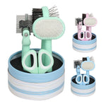 TLX-6542976 Paw Cleaning Kit for Dogs - Pet Grooming Tools Set in Pink, Green, and Blue, Versatile Dog Accessory for Home and Travel - Image 4